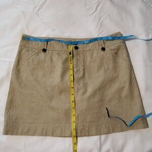 Lilly Pulitzer Womens size 8 Paisley Embroidered Tan Mini Skirt